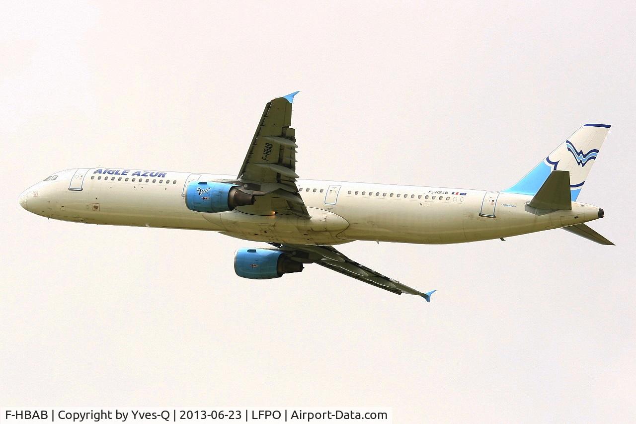 F-HBAB, 1998 Airbus A321-211 C/N 823, Airbus A321-211 Take off Rwy 24, Paris-Orly Airport (LFPO-ORY)