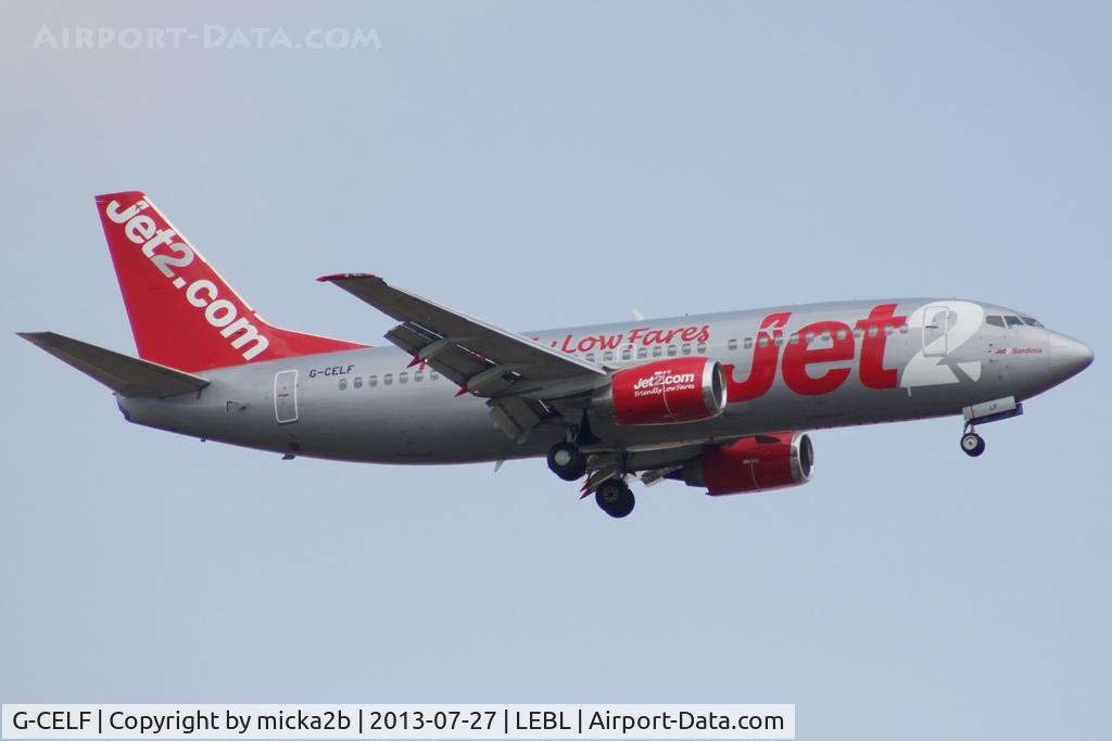 G-CELF, 1988 Boeing 737-377 C/N 24302, Landing