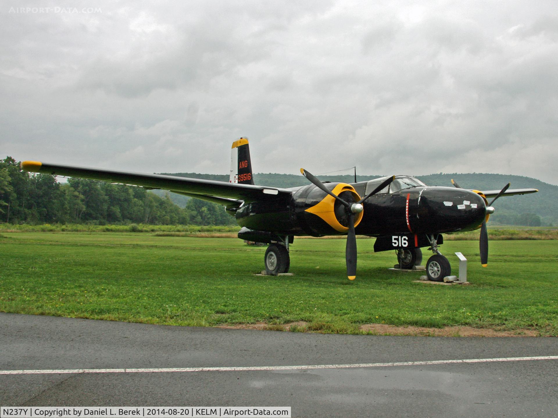 N237Y, 1944 Douglas A-26B Invader C/N 7229, This former executive aircraft has been restored to its former warbird glory at the Wings of Eagles Discovery Center.