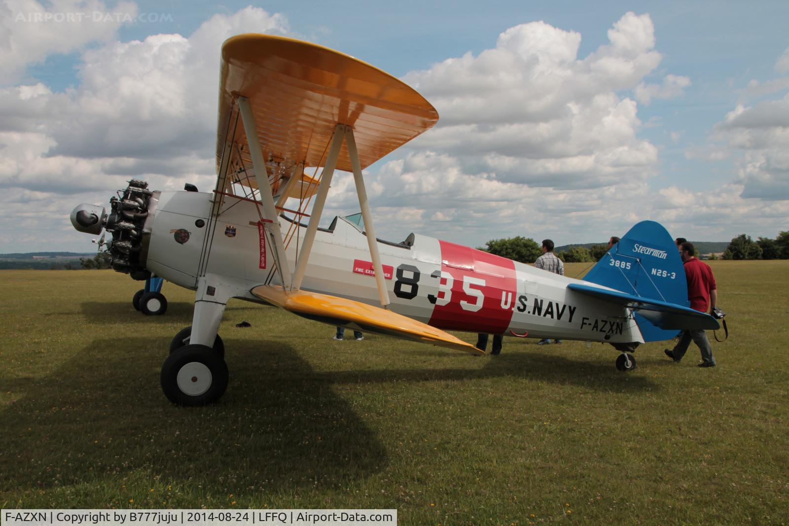 F-AZXN, 1942 Boeing A75N1 (PT-17) C/N 75-3885, PT-27-BW during European Stearman display