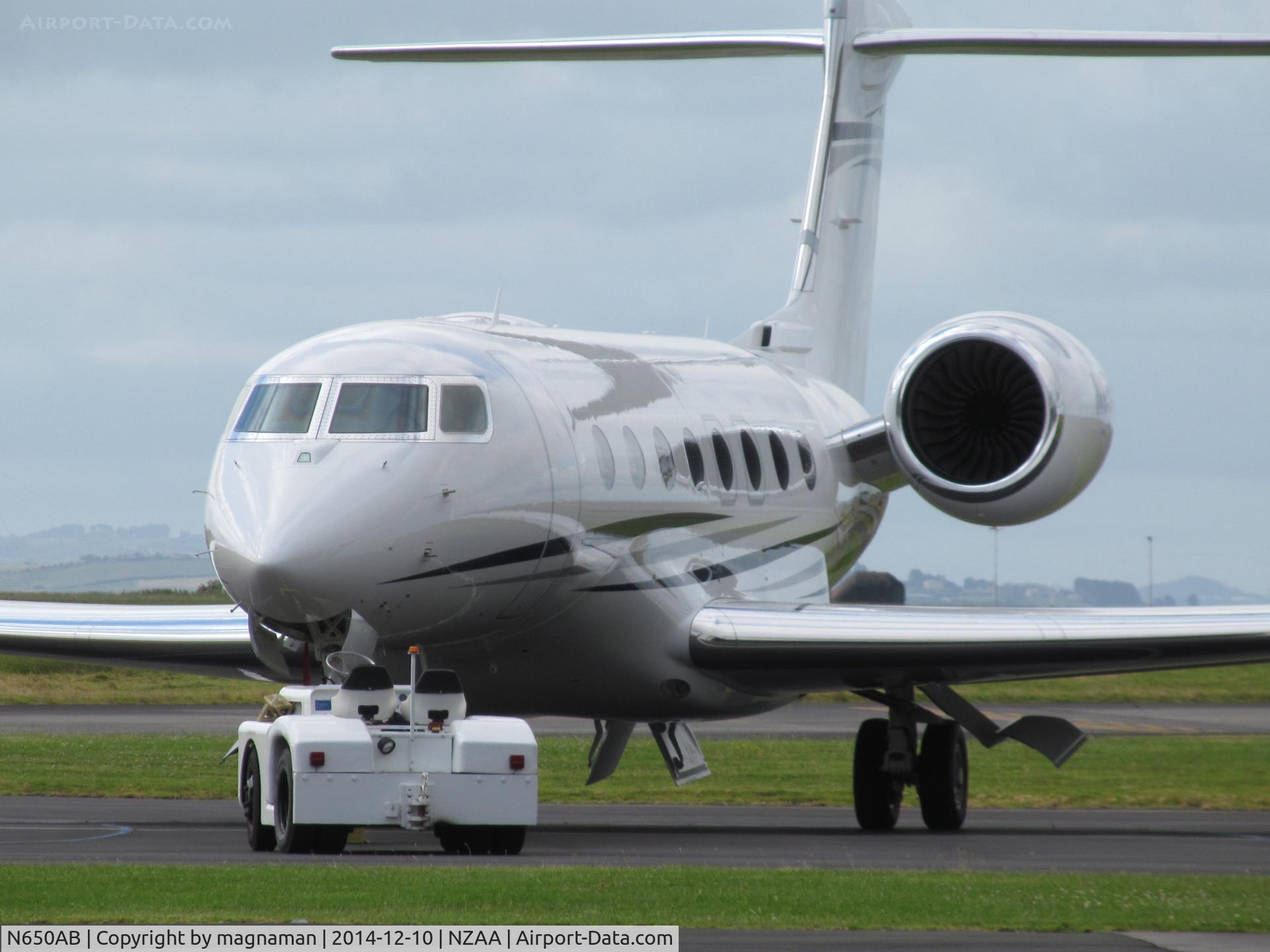 N650AB, 2014 Gulfstream Aerospace G650 (G-VI) C/N 6100, New resident at Auckland