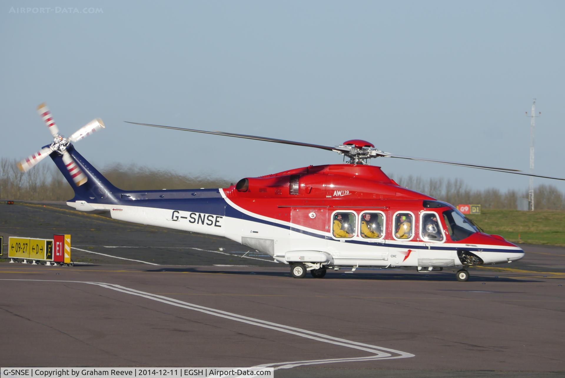 G-SNSE, 2014 AgustaWestland AW-139 C/N 31561, About to depart.