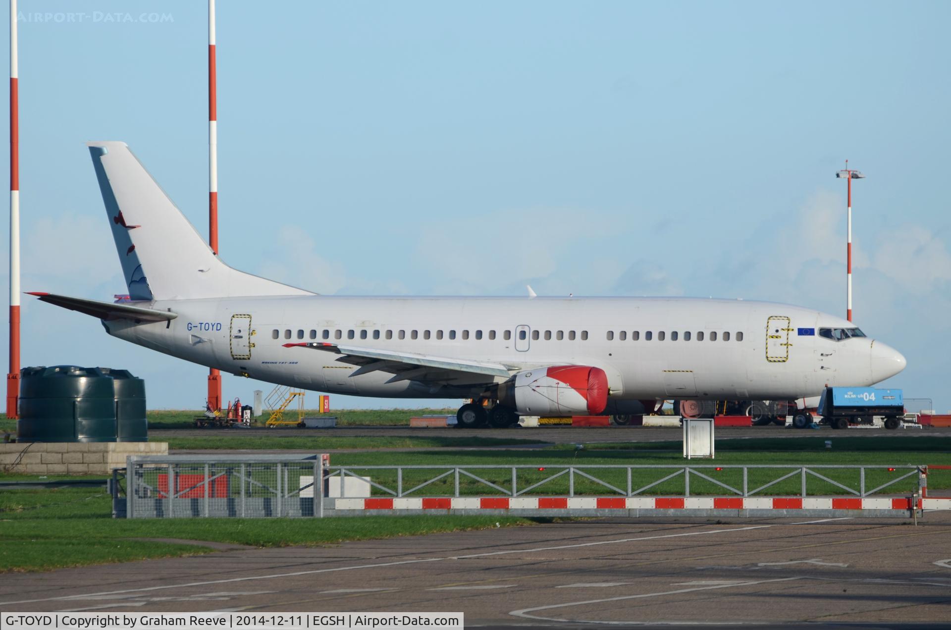G-TOYD, 1994 Boeing 737-3Q8 C/N 26307, Parked at Norwich.
