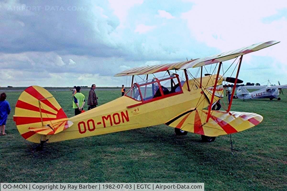 OO-MON, 1951 Stampe-Vertongen SV-4B C/N 1172, Stampe et Vertongen Stampe SV.4B [1172] Cranfield~G 03/07/1982. From a slide