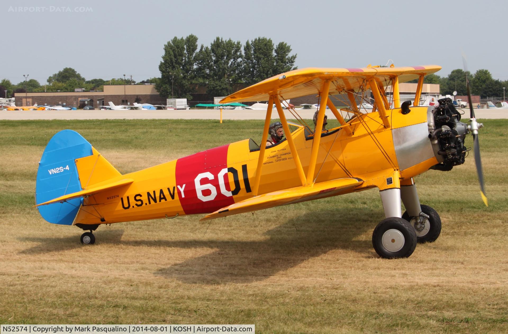 N52574, 1943 Boeing A75N1(PT17) C/N 75-4948, Stearman