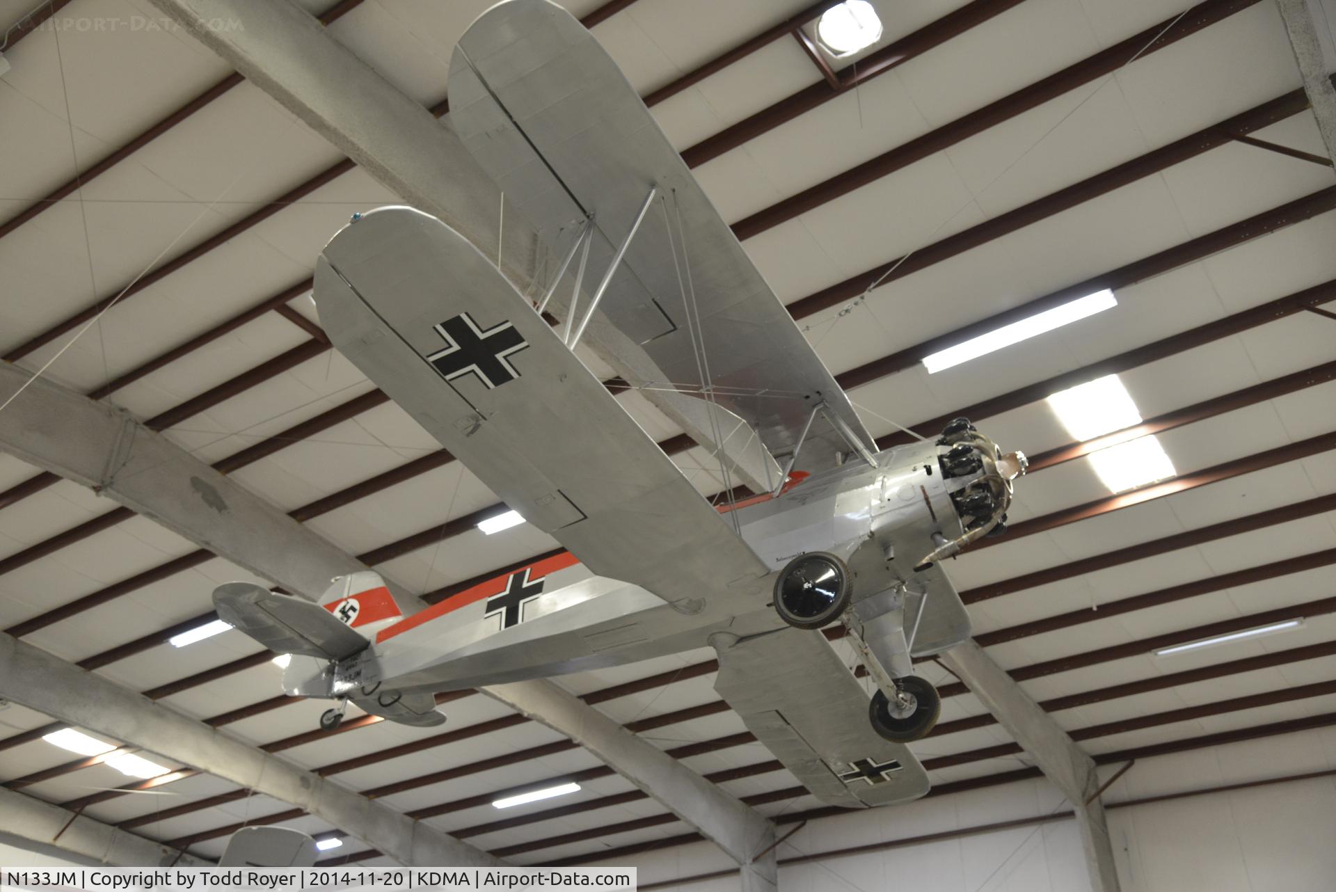 N133JM, Focke-Wulf Fw-44J Stieglitz C/N 2827, On display at the Pima Air and Space Museum