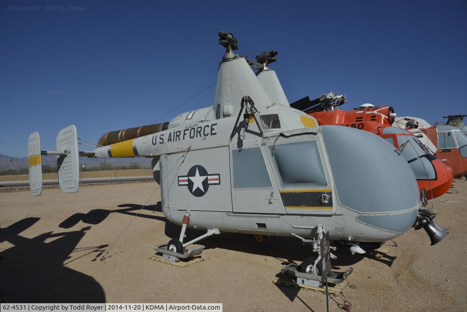 62-4531, 1962 Kaman HH-43F Huskie C/N 157, On Display at the Pima Air and Space Museum