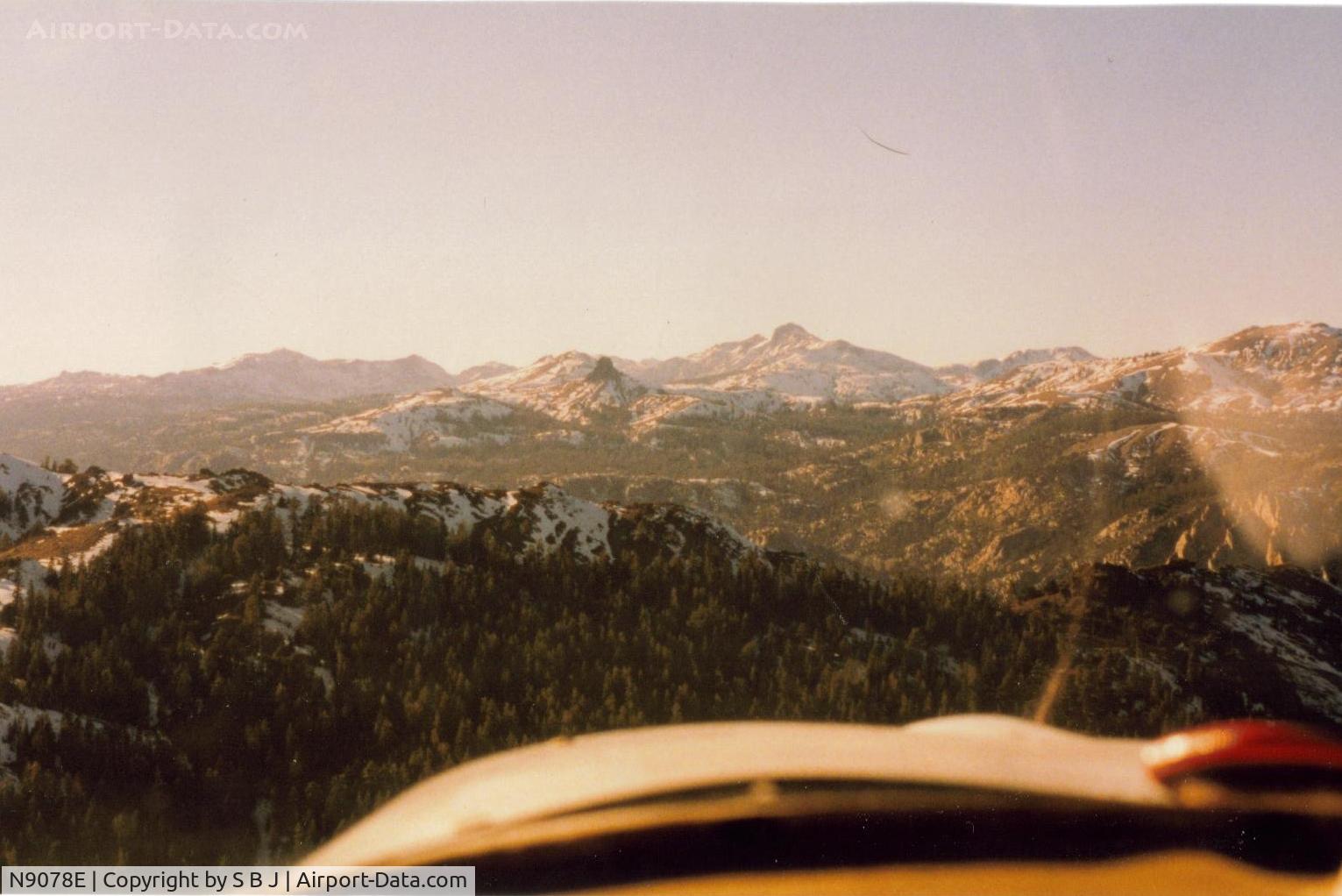 N9078E, 1946 Aeronca 11AC Chief C/N 11AC-710, The view from 78E. Pretty tall mountains when you only have 65hp up front. The high peaks are around 12 thousand feet.With (abundance of) patience,a good Chief will take you any place you care to go.Must be why they have a 5 hour fuel supply.