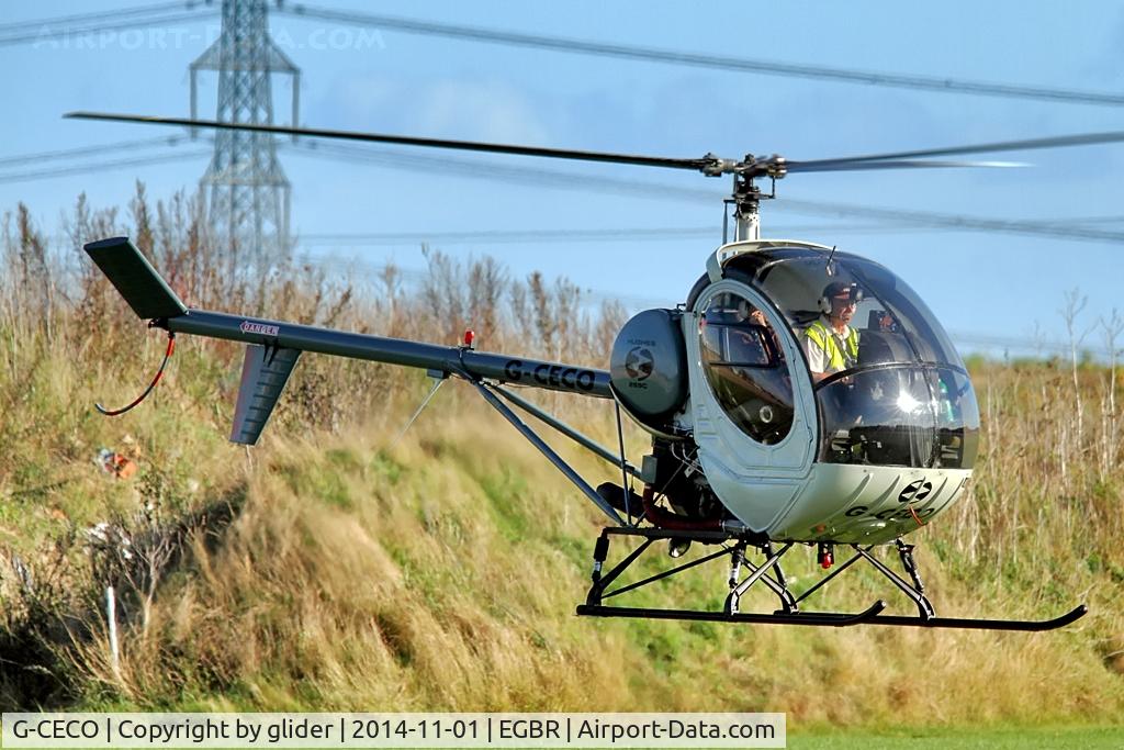 G-CECO, 1975 Hughes 269C C/N 1140377, On the hover