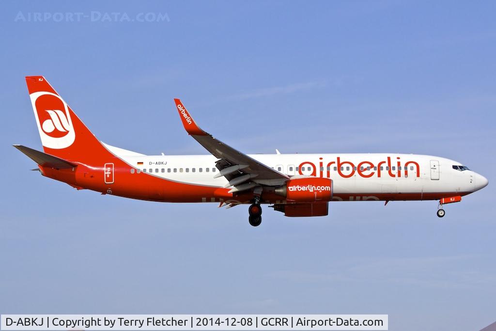 D-ABKJ, 2010 Boeing 737-86J C/N 37749, At Lanzarote Airport ( Canary Isles ) in December 2014