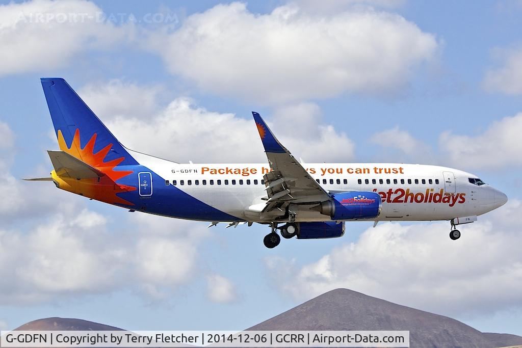 G-GDFN, 1998 Boeing 737-33V C/N 29332, At Lanzarote Airport ( Canary Isles ) in December 2014