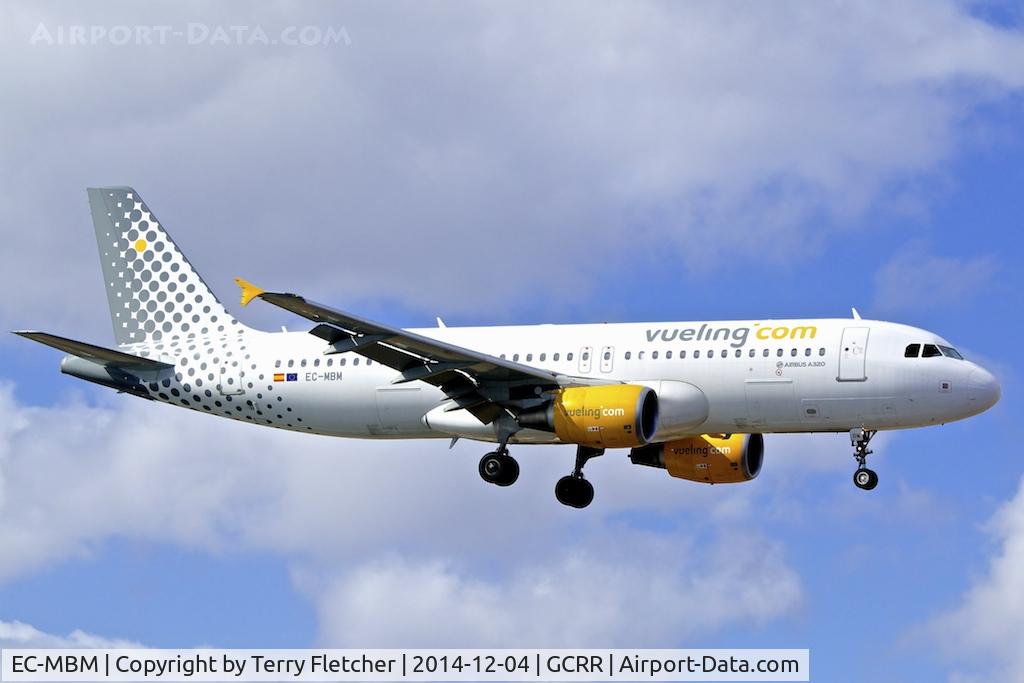 EC-MBM, 2010 Airbus A320-214 C/N 4463, At Lanzarote Airport ( Canary Isles ) in December 2014
