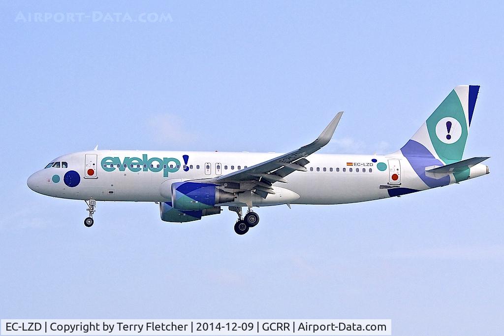 EC-LZD, 2013 Airbus A320-214 C/N 5642, At Lanzarote Airport ( Canary Isles ) in December 2014