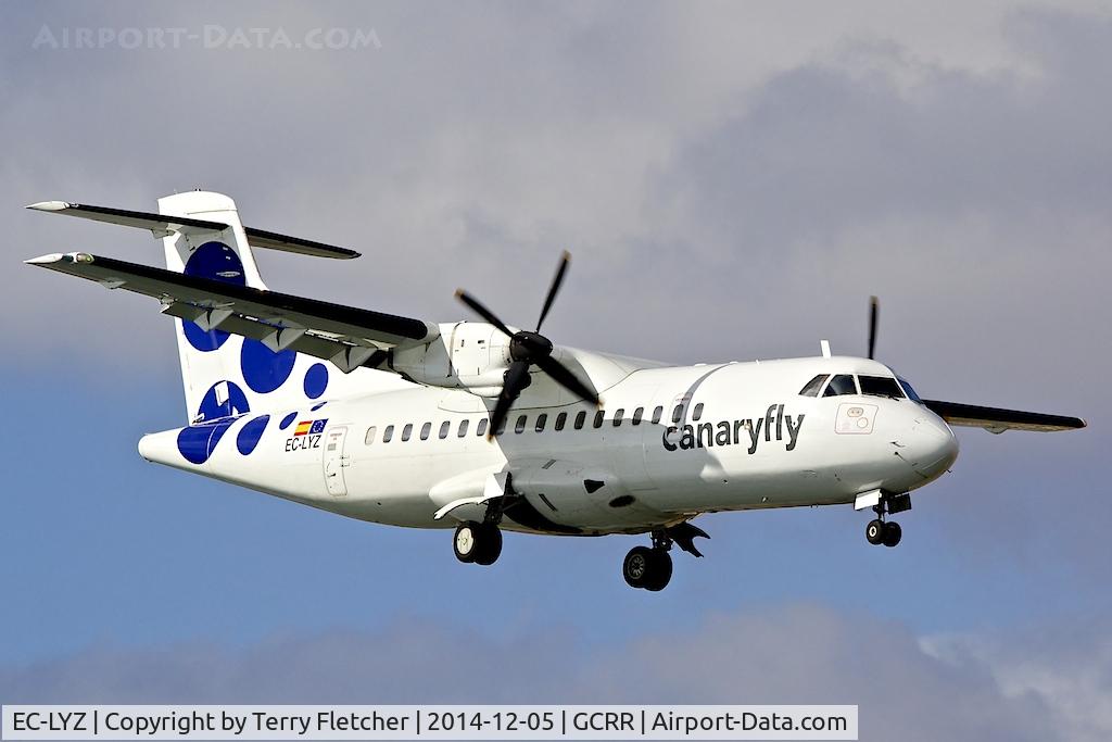EC-LYZ, 1990 ATR 42-300 C/N 226, At Lanzarote Airport ( Canary Isles ) in December 2014