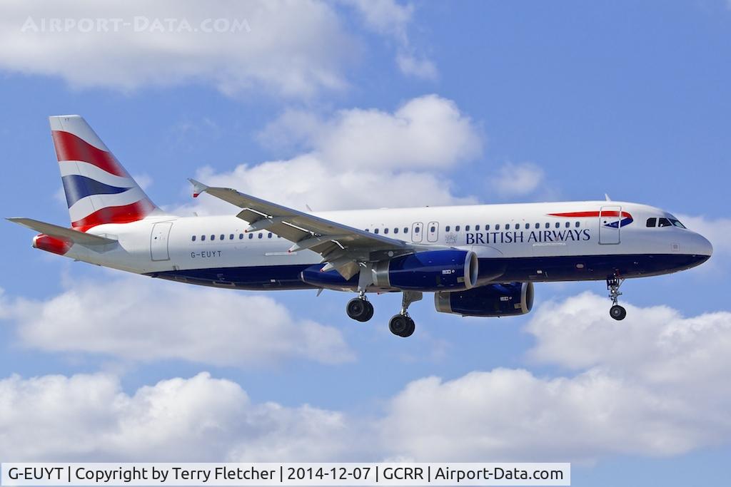 G-EUYT, 2014 Airbus A320-232 C/N 5985, At Lanzarote Airport ( Canary Isles ) in December 2014