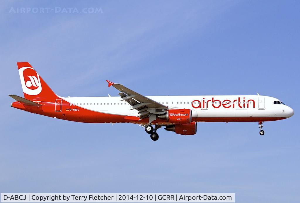 D-ABCJ, 2012 Airbus A321-211 C/N 5126, At Lanzarote Airport ( Canary Isles ) in December 2014