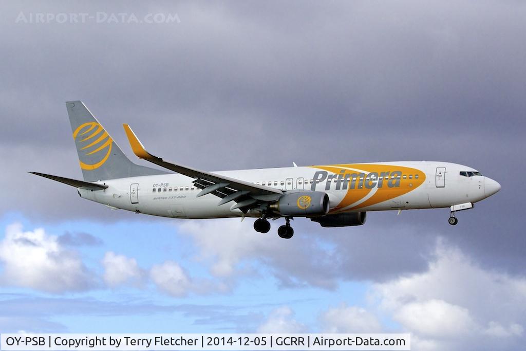 OY-PSB, 2007 Boeing 737-8Q8 C/N 30722, At Lanzarote Airport ( Canary Isles ) in December 2014