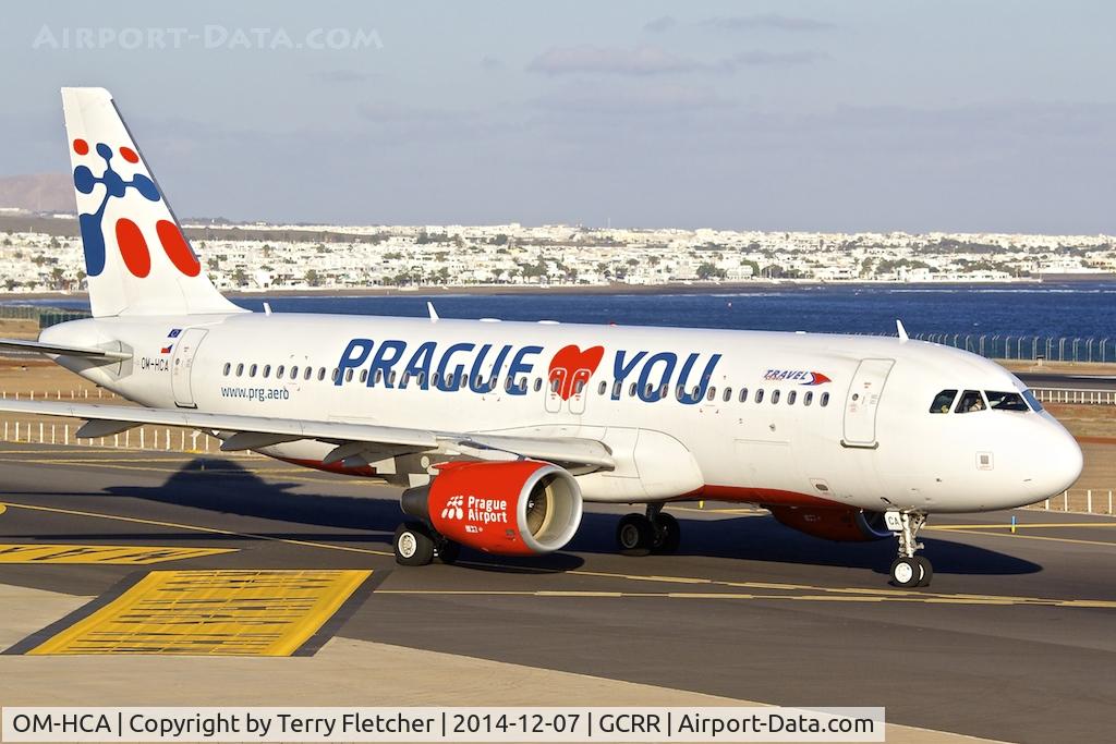 OM-HCA, 2011 Airbus A320-214 C/N 4699, At Lanzarote Airport ( Canary Isles ) in December 2014