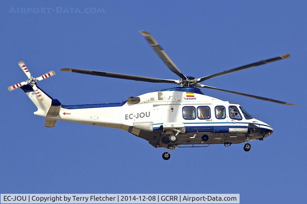 EC-JOU, Agusta AB-139 C/N 31034, At Lanzarote Airport ( Canary Isles ) in December 2014