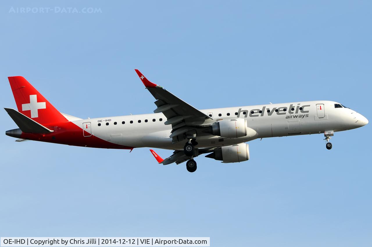 OE-IHD, 2010 Embraer E190 (ERJ-190-100) C/N 19000354, Helvetic Airways