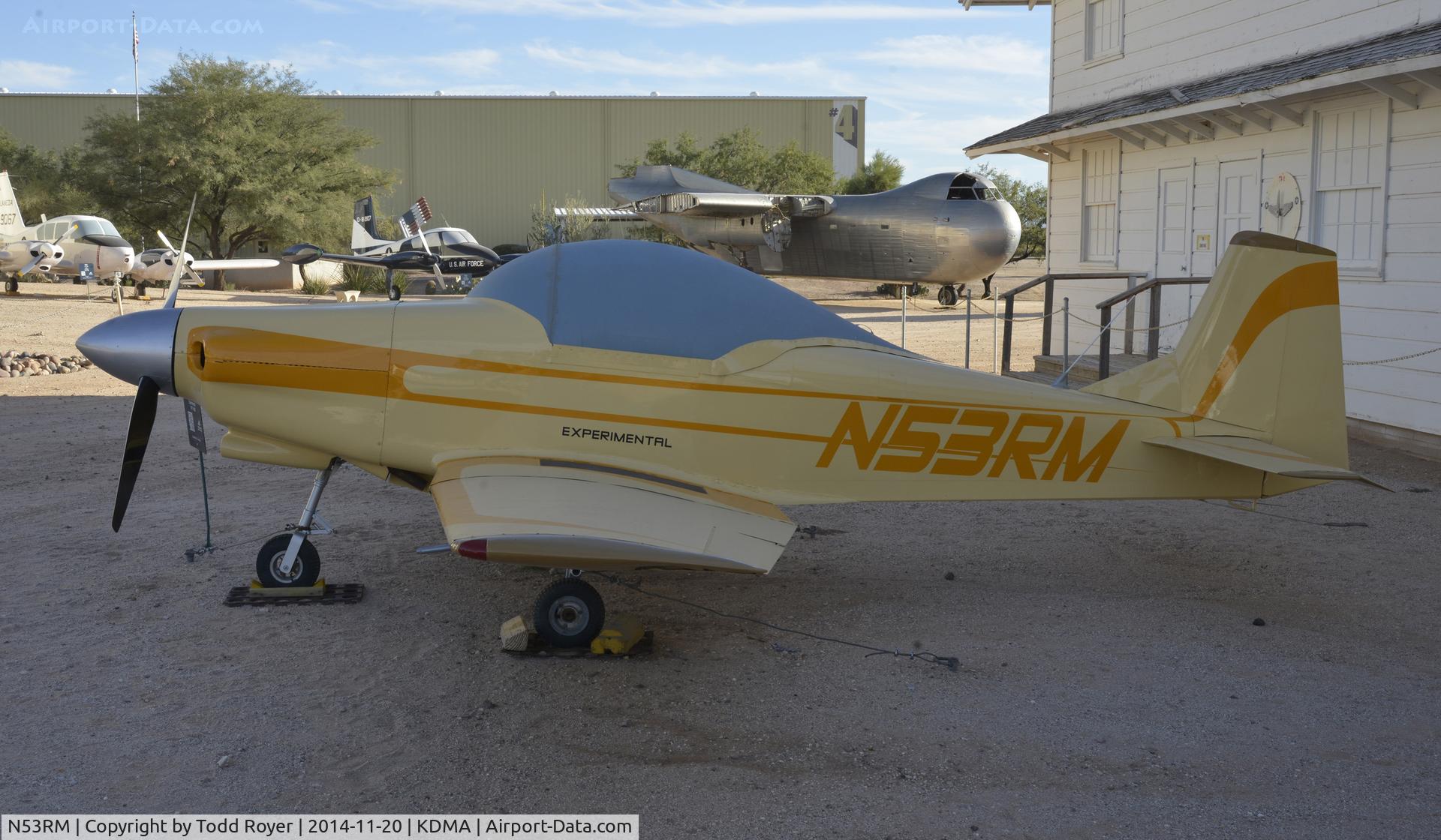 N53RM, Bushby Mustang II C/N 581, On display at the Pima Air and Space Museum