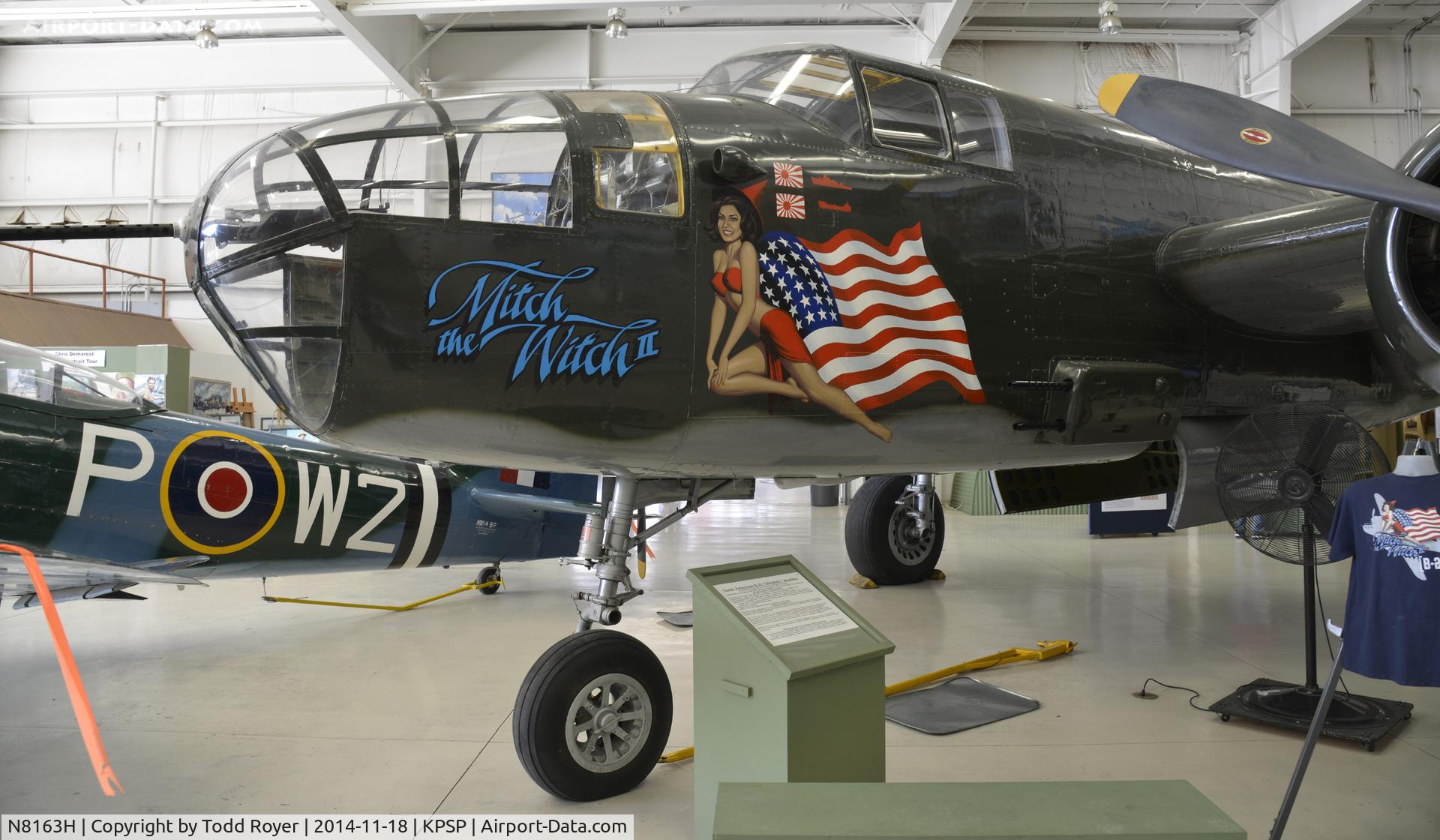 N8163H, 1944 North American B-25N Mitchell C/N 108-47501, Seen at the Palm Springs air Museum