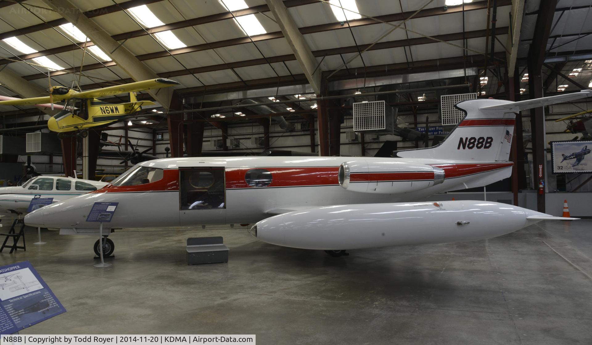 N88B, 1965 Learjet 23 C/N 23-015, On display at the Pima Air and Space Museum