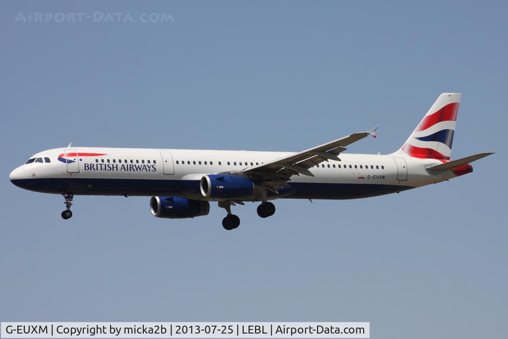 G-EUXM, 2007 Airbus A321-231 C/N 3290, Landing