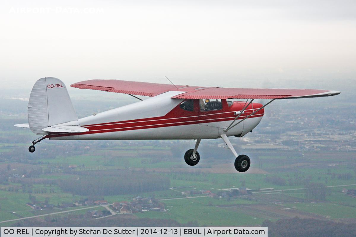 OO-REL, 1948 Cessna 140 C/N 9067, In formation with G-NETY.