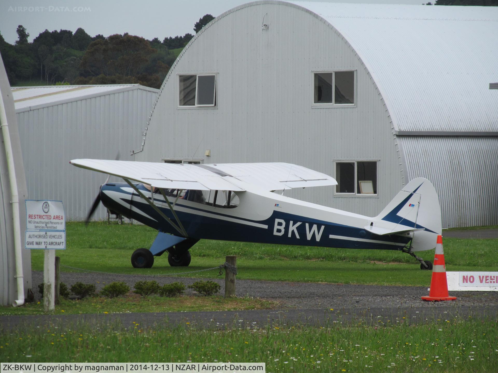 ZK-BKW, 1957 Piper PA-18 C/N 18-4673, just landed