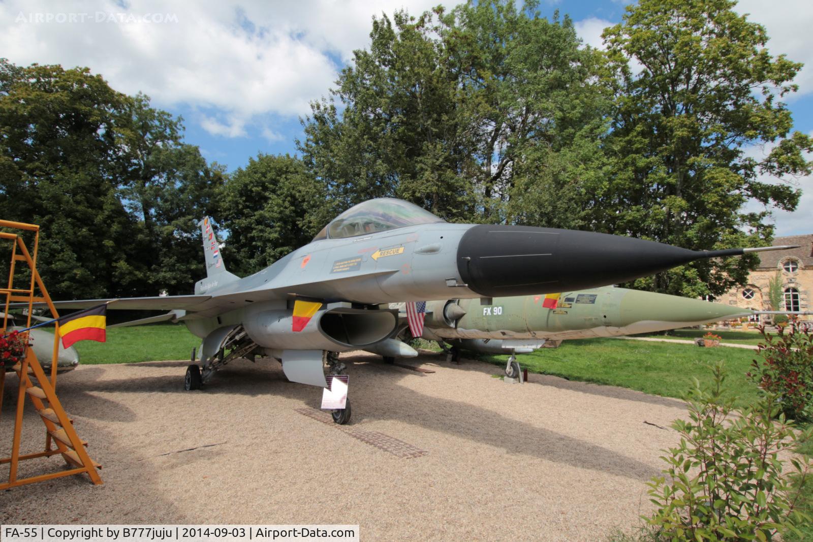 FA-55, 1980 SABCA F-16AM Fighting Falcon C/N 6H-55, at Savigny-Les-Beaune Museum