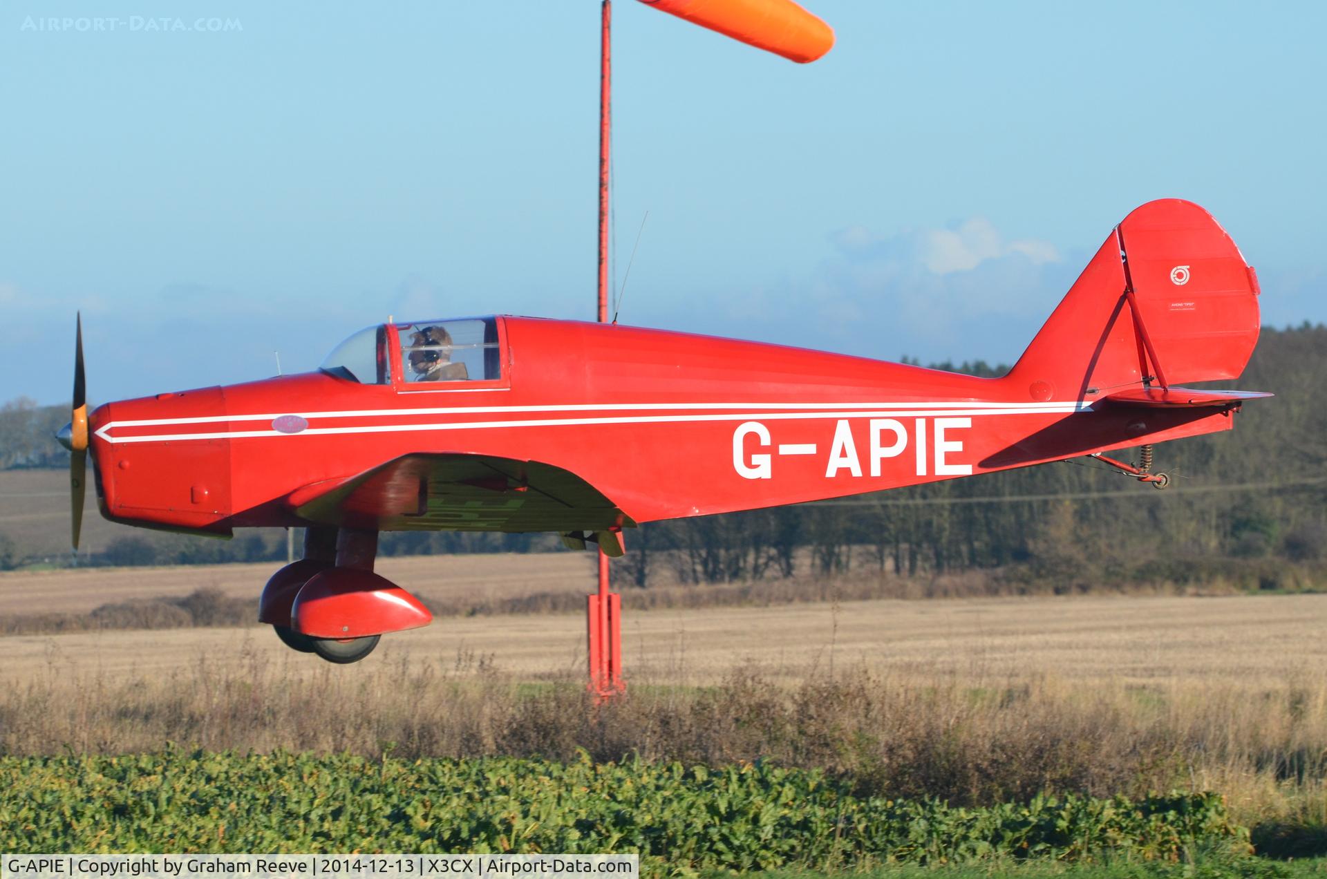 G-APIE, 1958 Tipsy Belfair C/N 535, About to land at Northrepps.