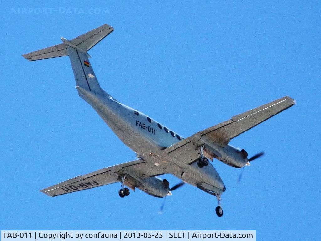 FAB-011, Beechcraft 200 King Air C/N BB-11, Arriving to El Trompillo
