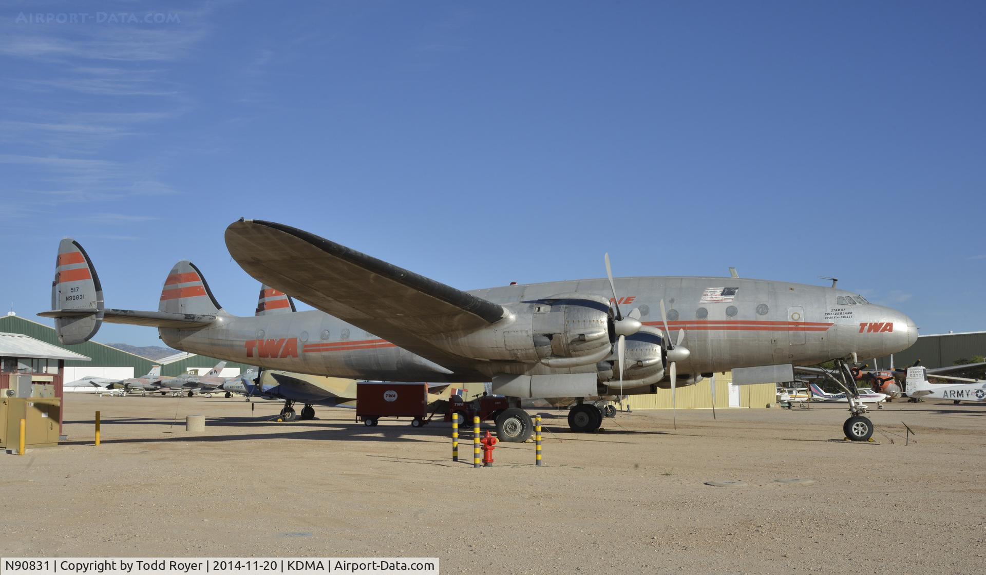 N90831, 1943 Lockheed C-69-1-LO/ l-049 Constellation C/N 049-1970, On display at the Pima Air and Space Museum