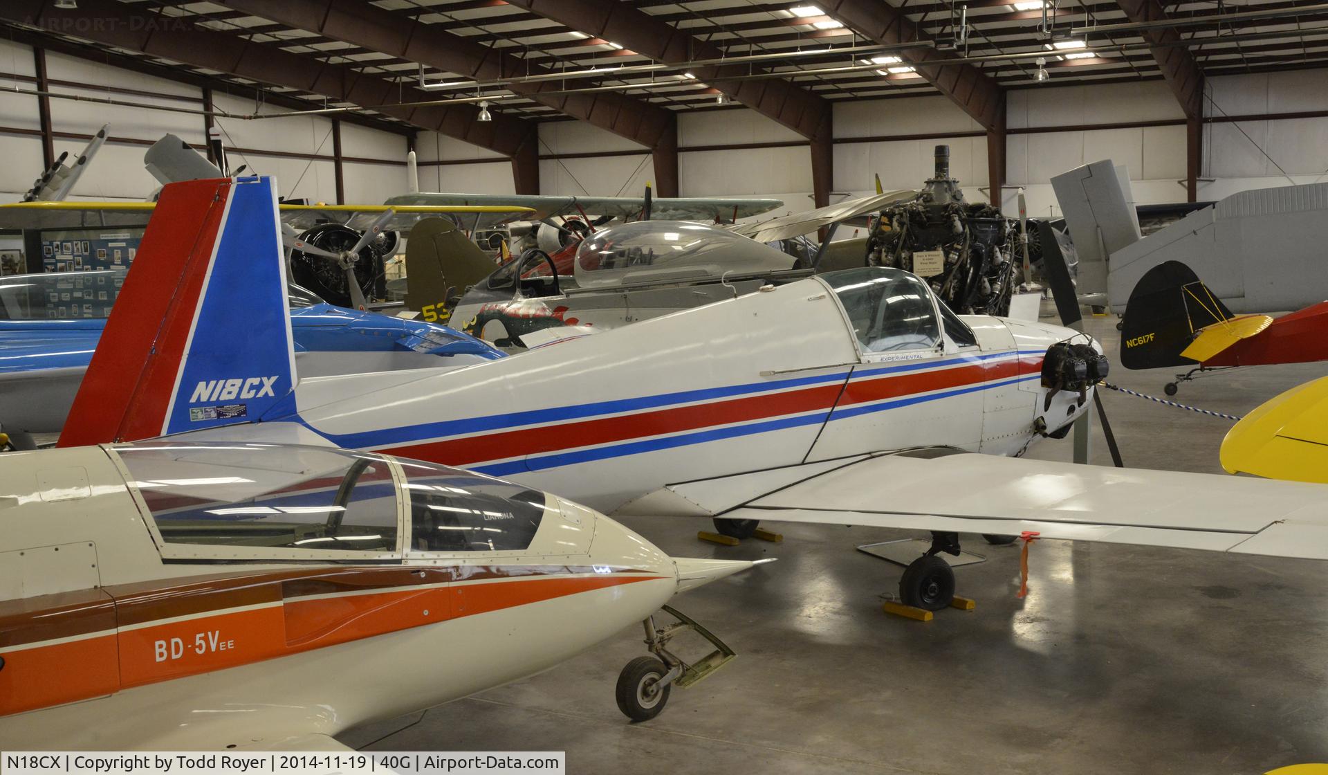 N18CX, 1991 Mooney M18C Mite Mite C/N 01, On display at the Planes of Fame Valle location