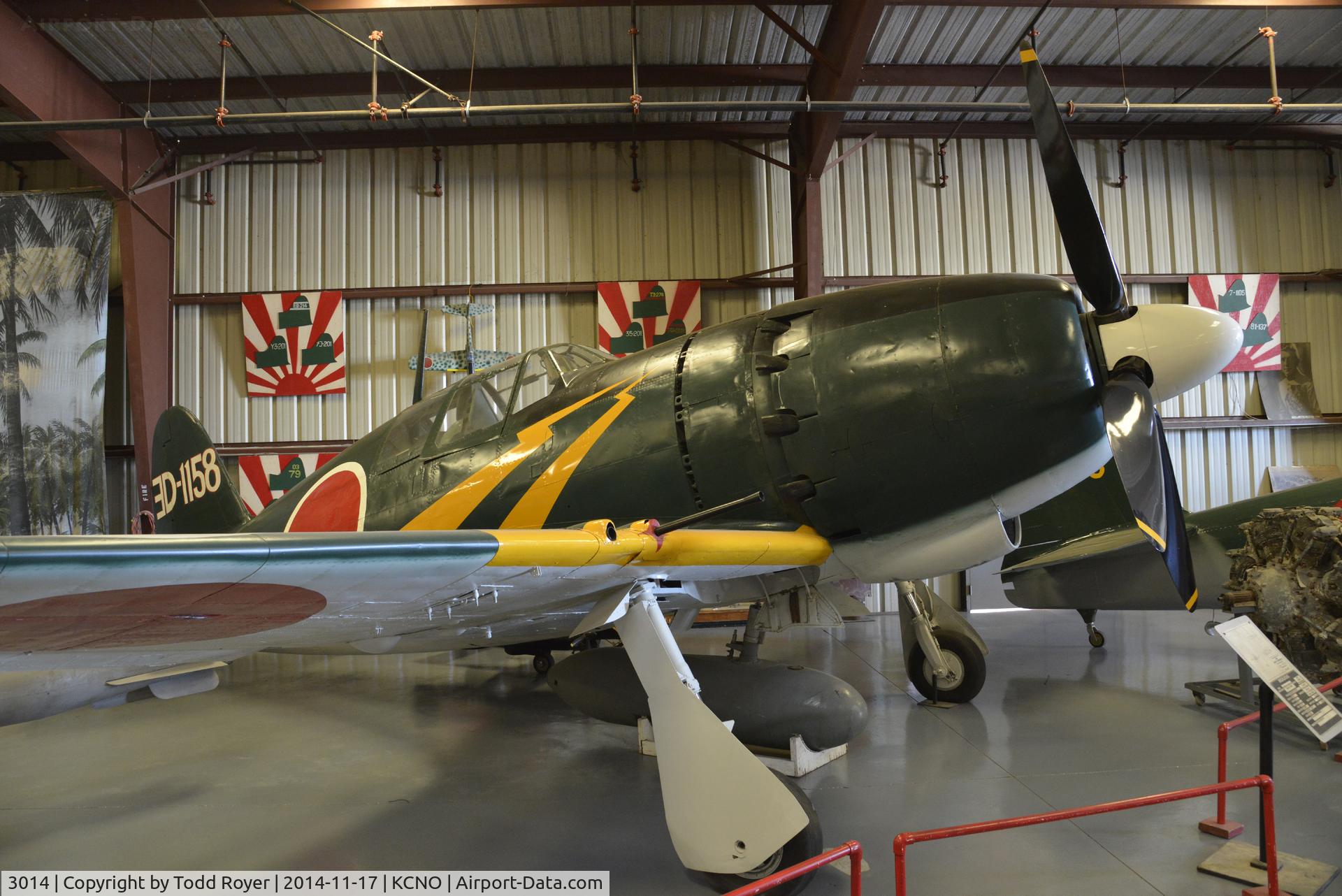 3014, 1943 Mitsubishi J2M3 Raiden D4 C/N 0000, On Display at the Planes of Fame Chino location