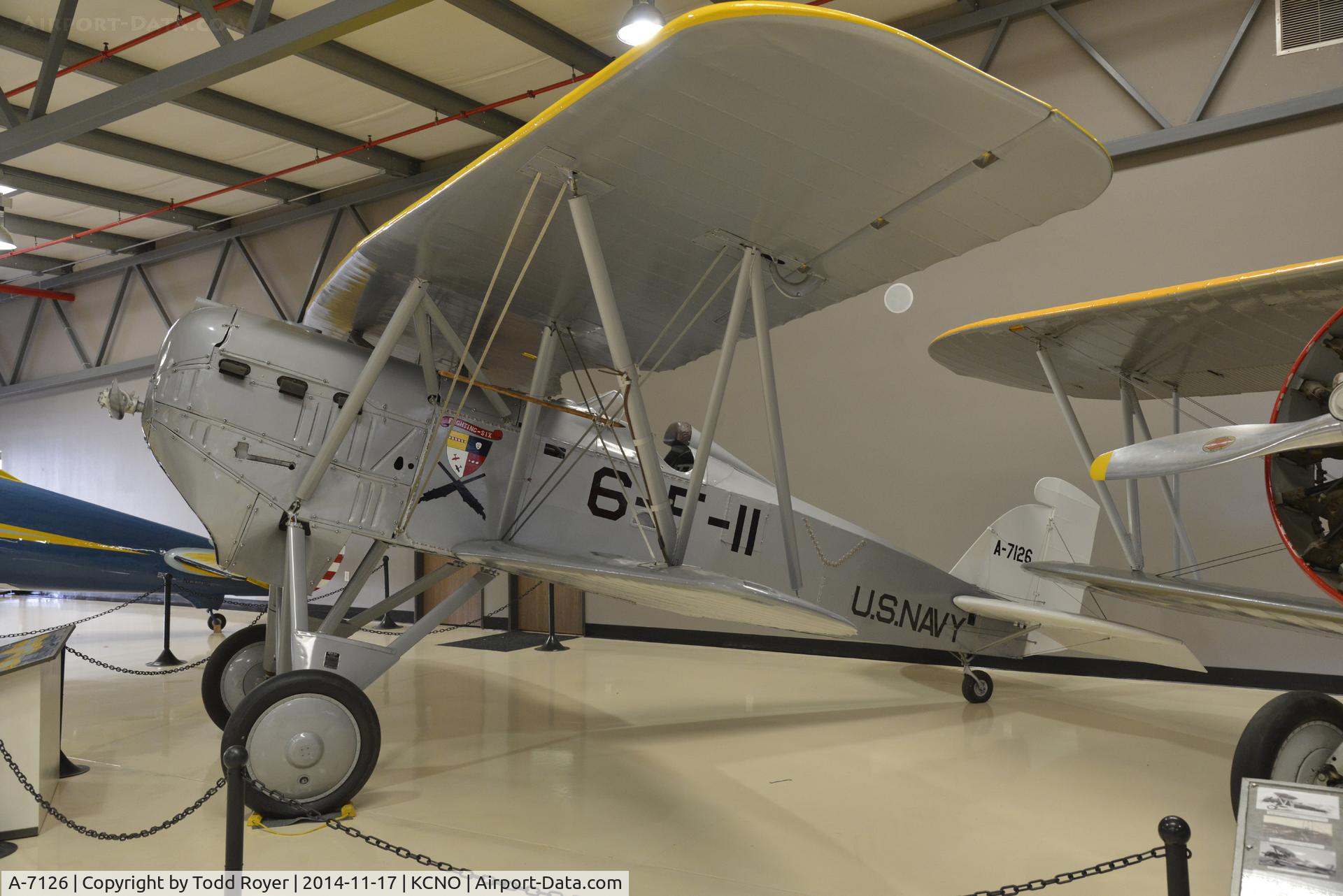 A-7126, Boeing FB-5 C/N 832, On display at the Planes of Fame Chino location