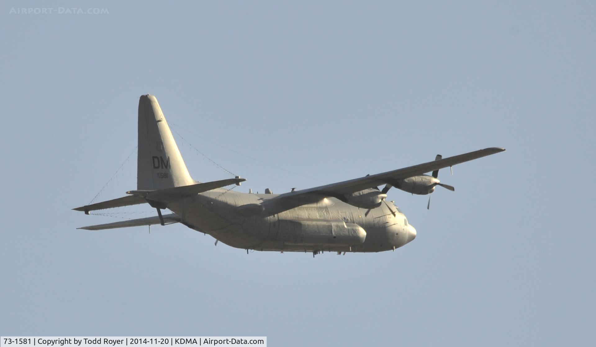 73-1581, 1973 Lockheed EC-130H Compass Call C/N 382-4543, Departing DMA