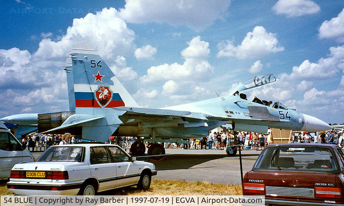 54 BLUE, Sukhoi Su-30 C/N 96310104010, Sukhoi Su-30 Flanker [96310104010] (Russian Air Force) RAF Fairford~G 19/07/1997