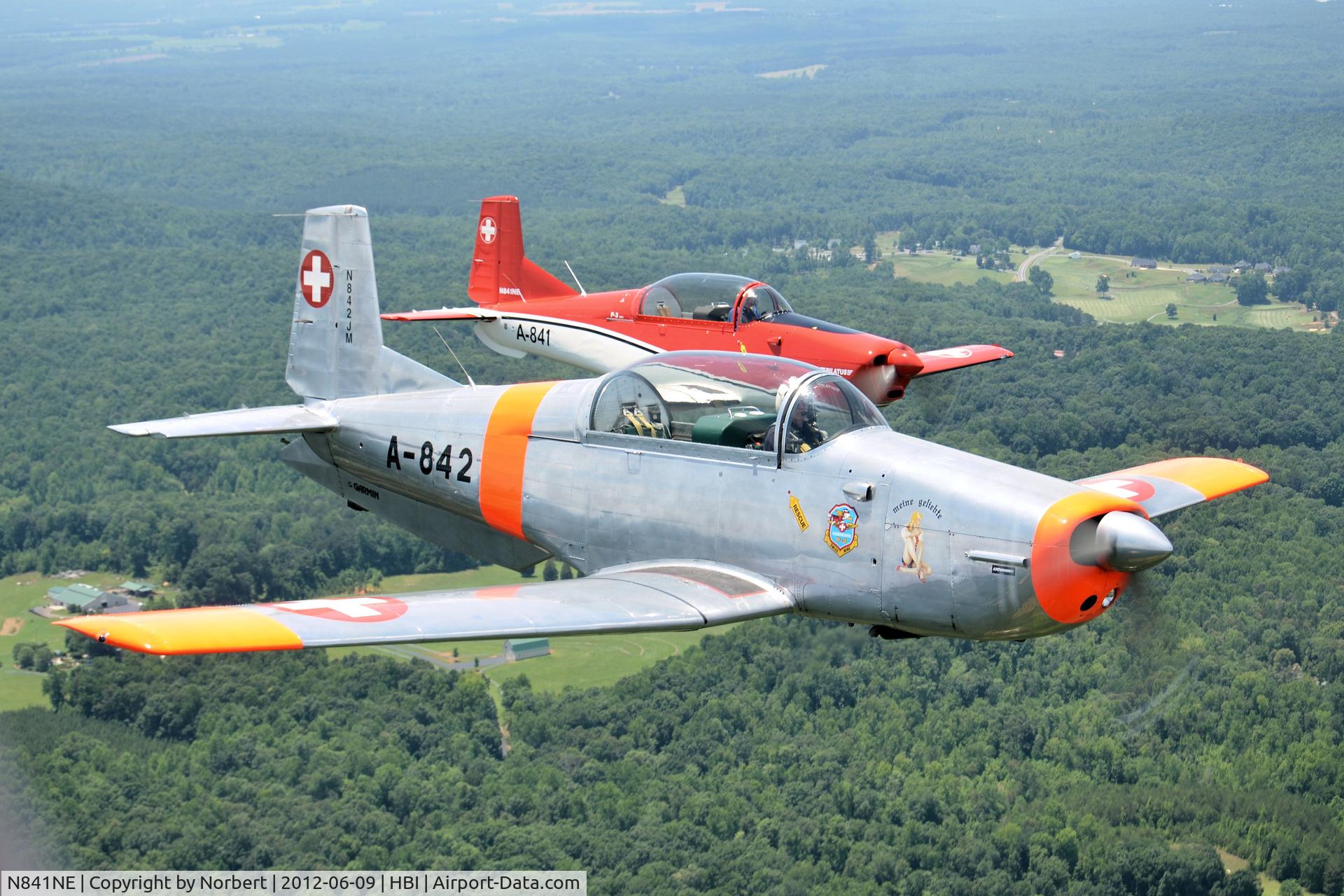 N841NE, Pilatus P3-05 C/N 479-28, N842JM and N841NE