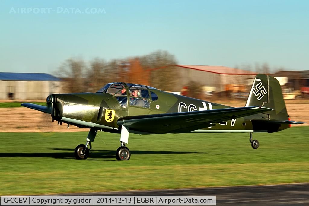 G-CGEV, 1970 Heliopolis Gomhouria Mk.6 (Bu-181) C/N 067, About to lift off