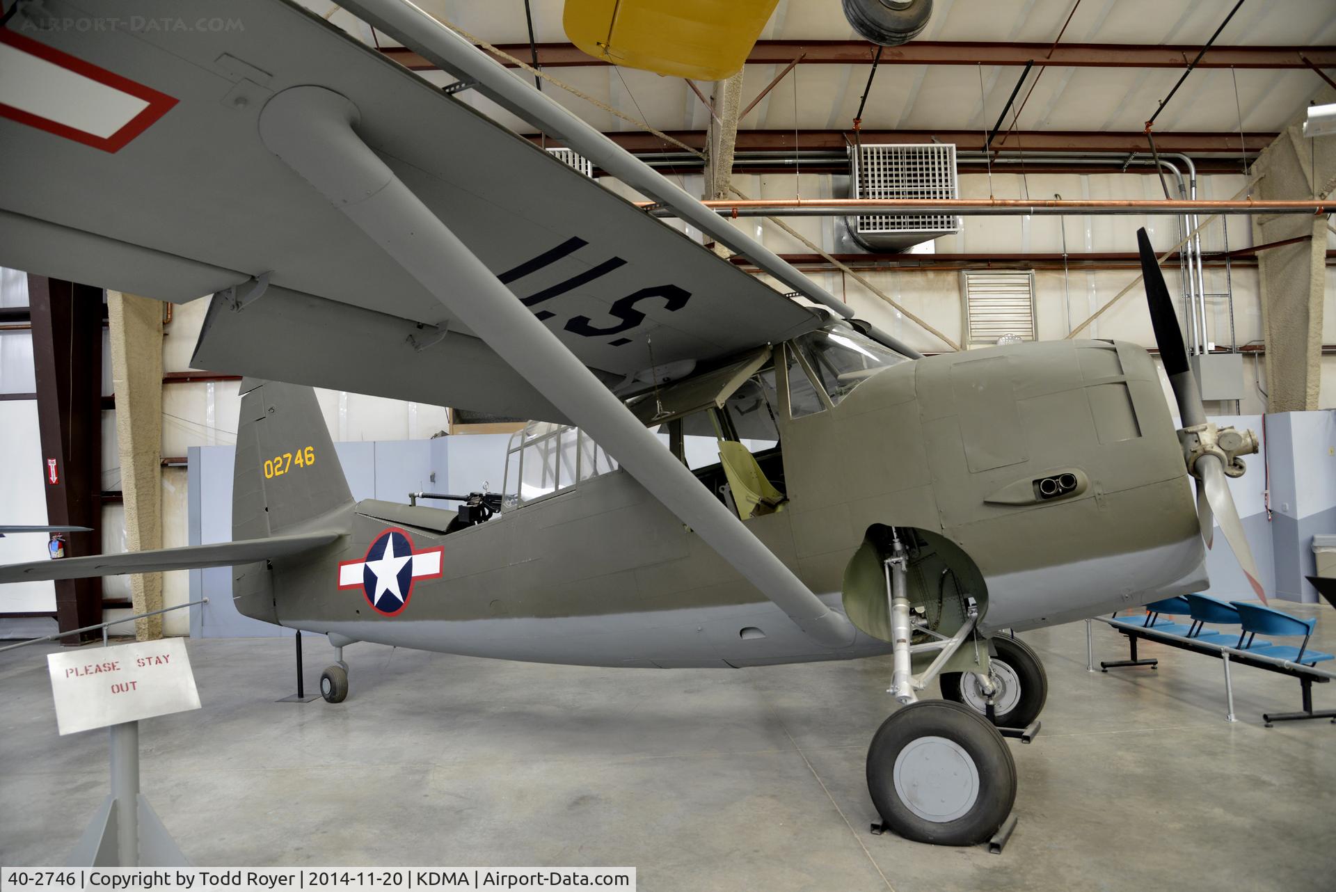 40-2746, 1940 Curtiss-Wright O-52 Owl C/N 14279, On display at the Pima Air and Space Museum