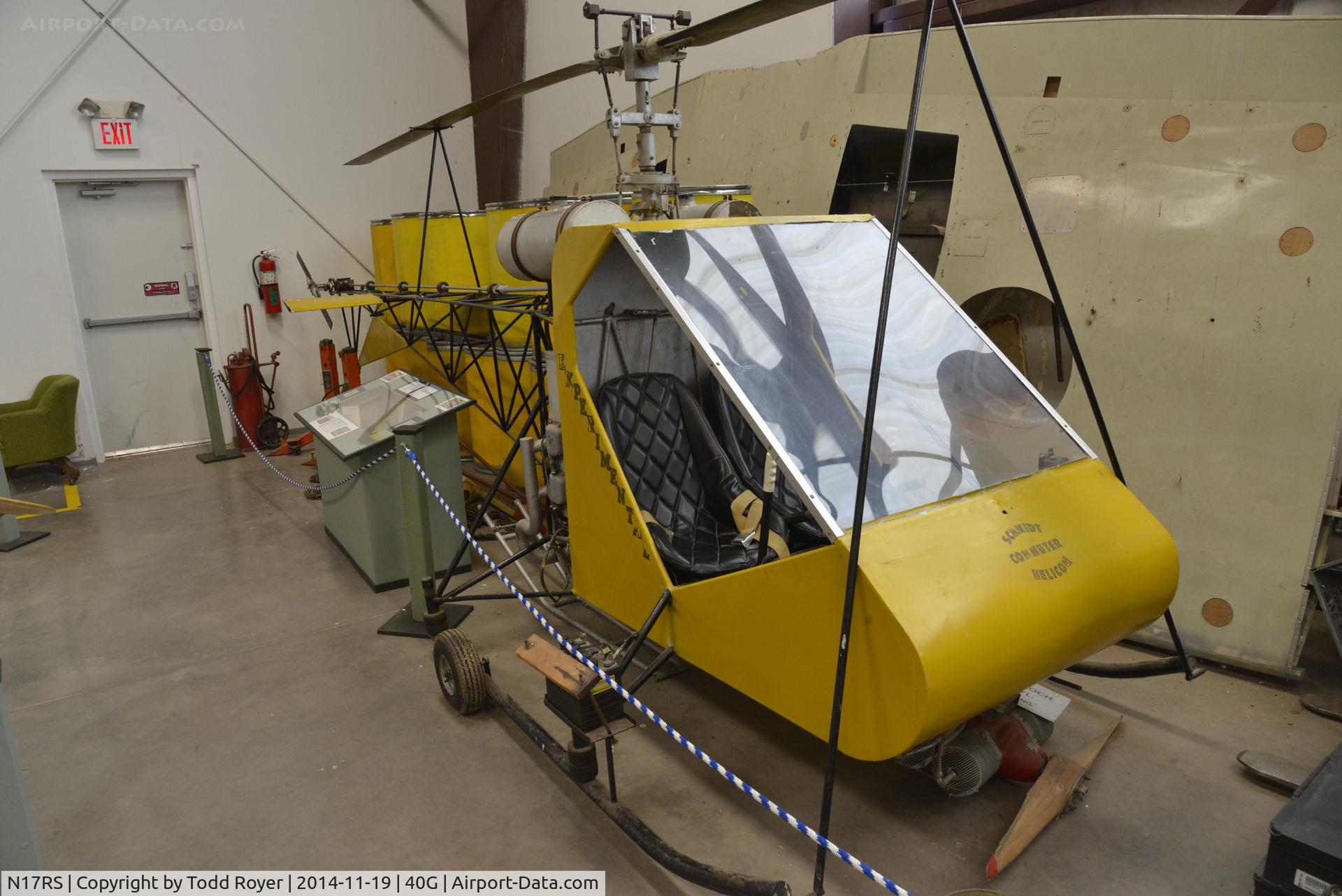 N17RS, Schmidt HELICOM COMMUTER JR. C/N 101, On display at the Planes of Fame Valle location
