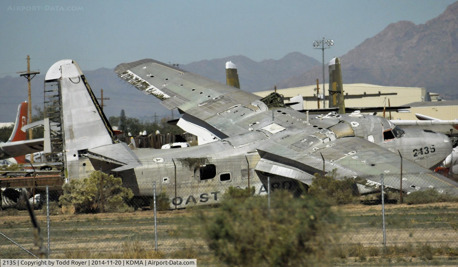 2135, Grumman HU-16E Albatross C/N G-362, Sitting in a scrap yard out side the 