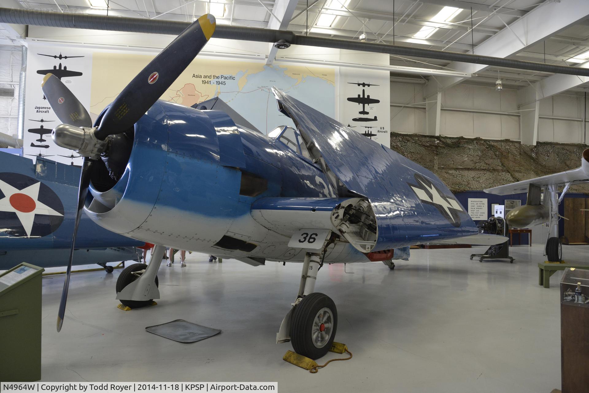 N4964W, 1944 Grumman F6F-5 Hellcat C/N 001006, At the Palm Springs Air Museum