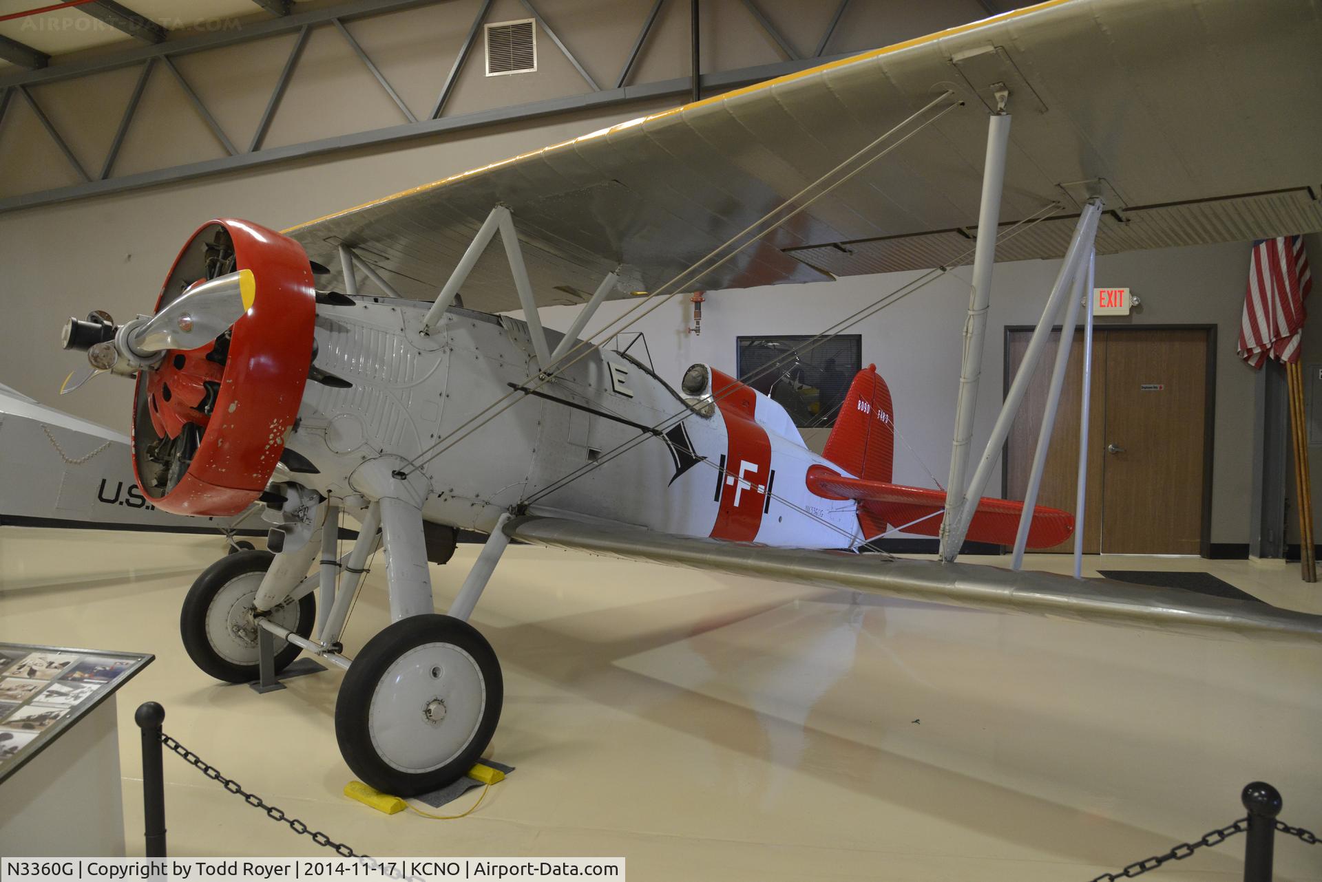 N3360G, 1932 Boeing P-12E C/N 32-17, On display at the Planes of Fame Chino location