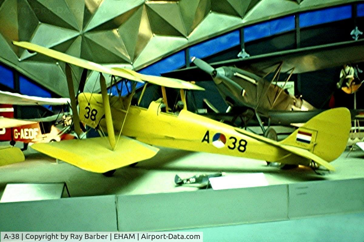 A-38, De Havilland DH-82A Tiger Moth II C/N 83101, De Havilland DH.82A Tiger Moth [83101] Amsterdam-Schiphol~PH 10/06/1982. From a slide.