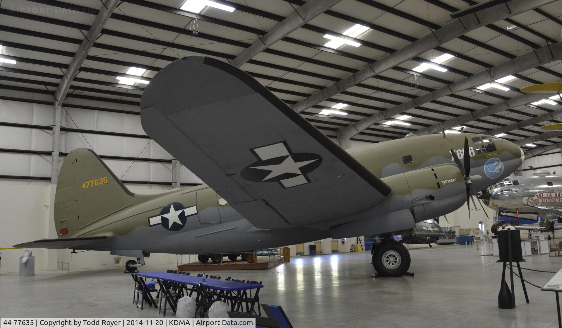 44-77635, 1944 Curtiss C-46D Commando C/N 33031, On display at the Pima Air and Space Museum