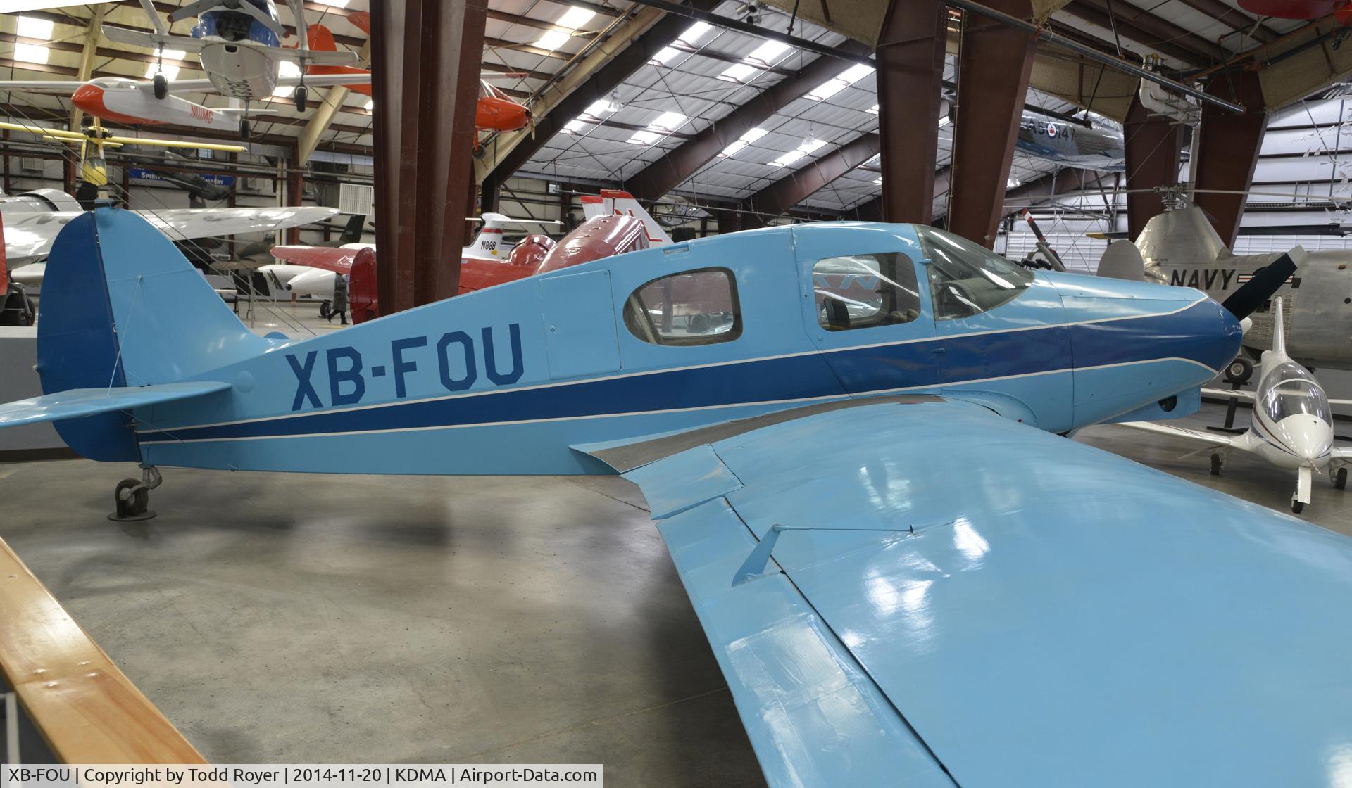 XB-FOU, Bellanca 14-13-2 Cruisair Senior C/N 1551, On display at the Pima Air and Space Museum