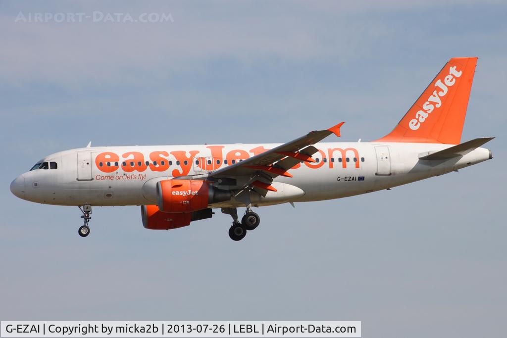 G-EZAI, 2006 Airbus A319-111 C/N 2735, Landing